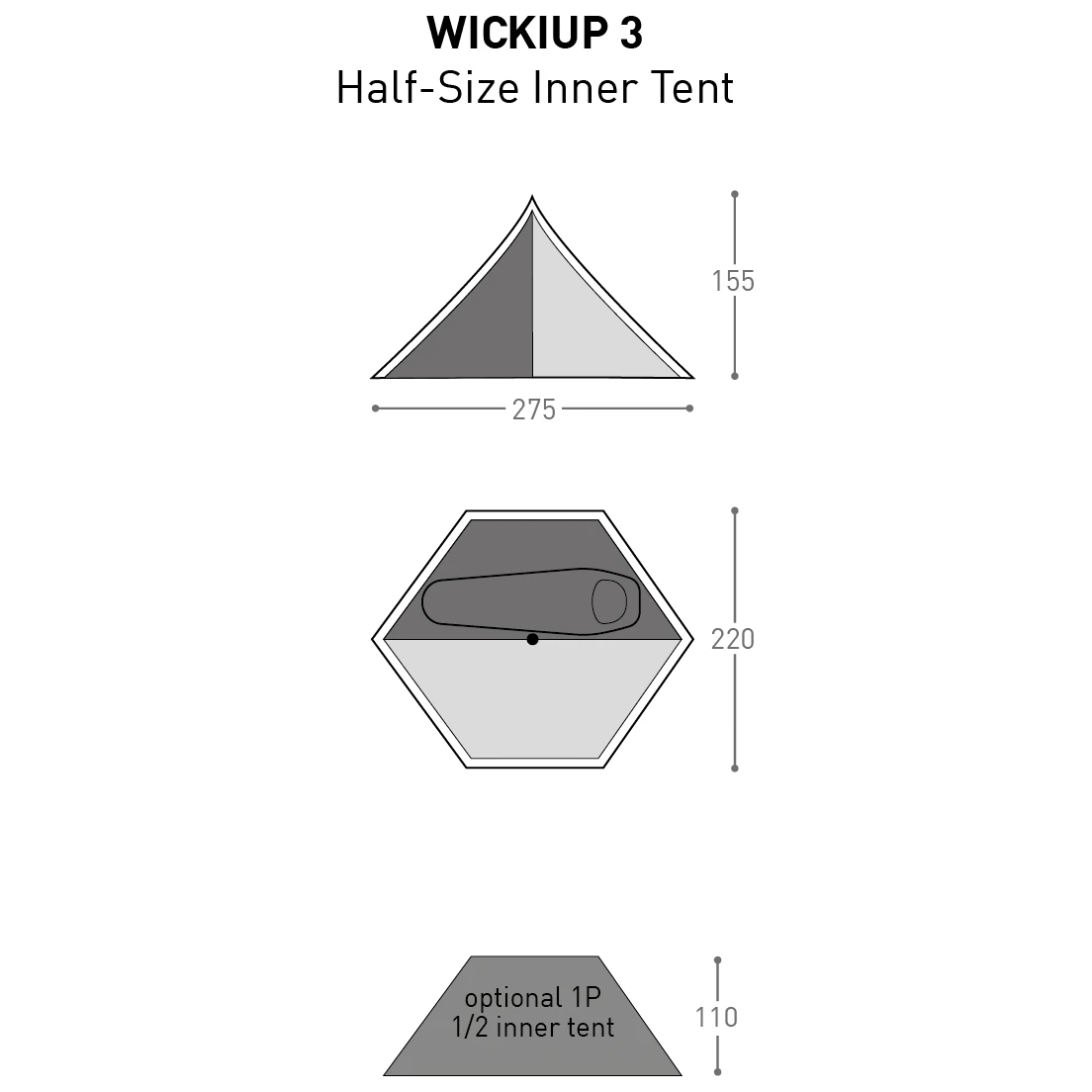 Bach Wickiup 3 Half-Size Innertent - Body 4 Bach Wickiup 3 Half-Size Innertent - Body - Image 2