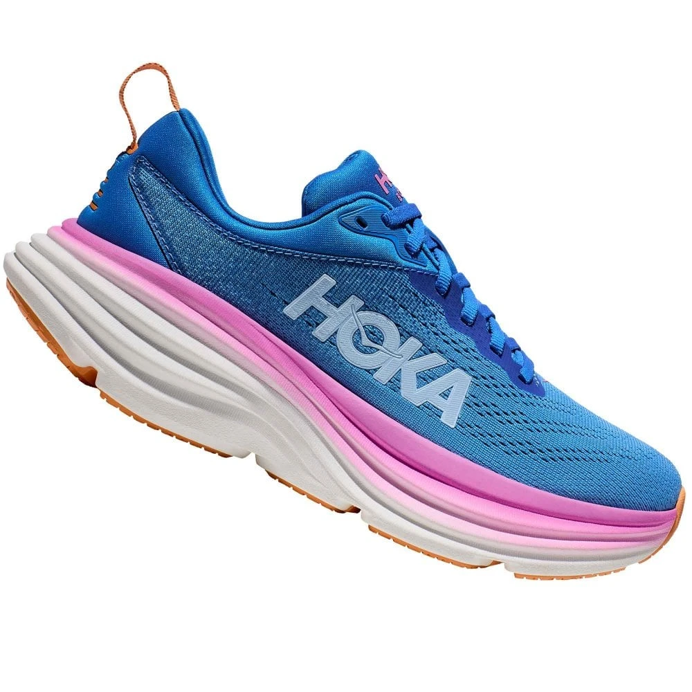 Hoka Bondi 8 Wide D Womens Running Shoes Coastal Sky/All Aboard 3 Hoka Bondi 8 Wide D Womens Running Shoes Coastal Sky/All Aboard