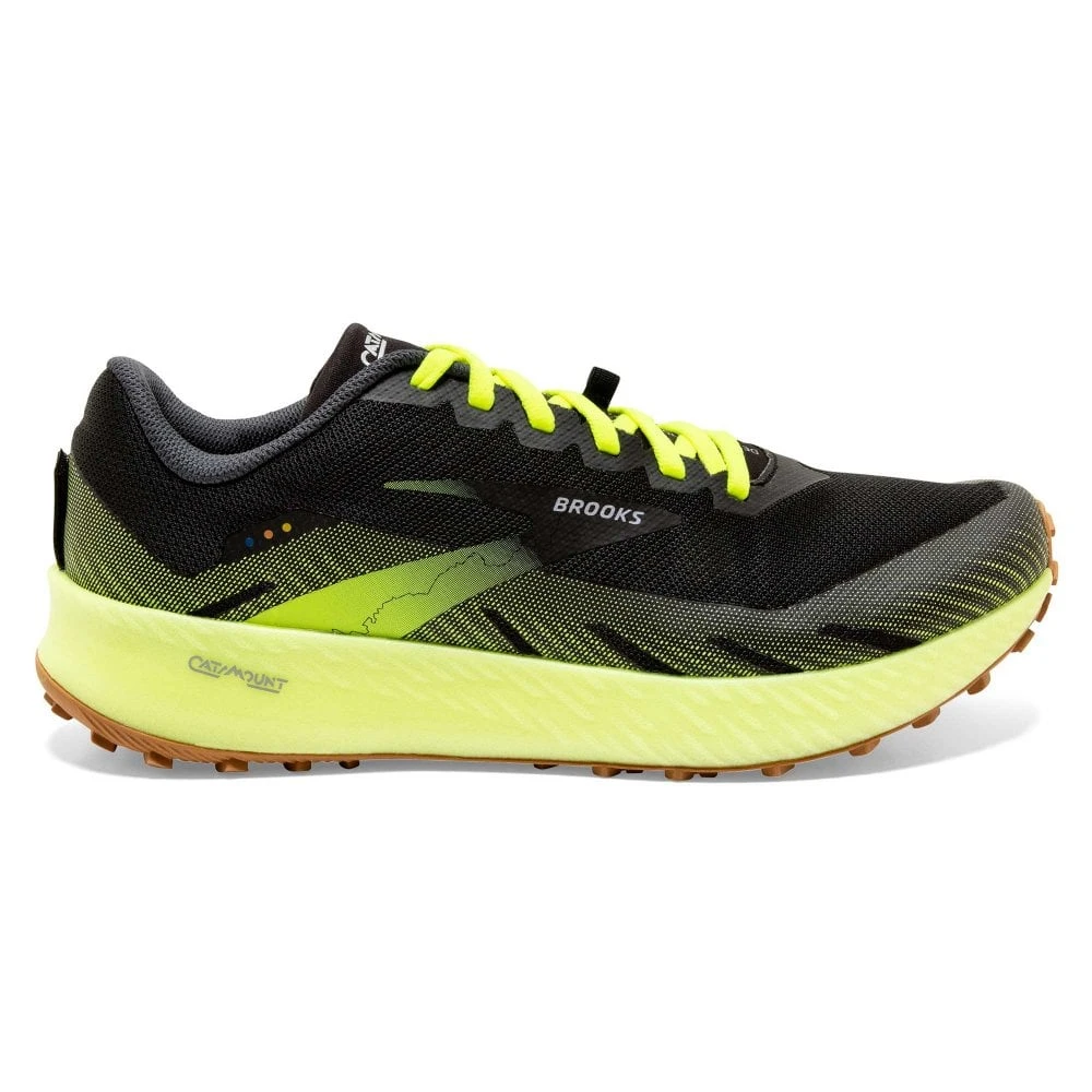 BROOKS Catamount Mens Trail Running Shoes Black/Nightlife 3 BROOKS Catamount Mens Trail Running Shoes Black/Nightlife