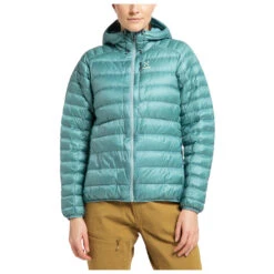 Haglöfs - Women's Roc Down Hood - Down Jacket -Outwell Store hagloefs womens roc down hood down jacket detail 3